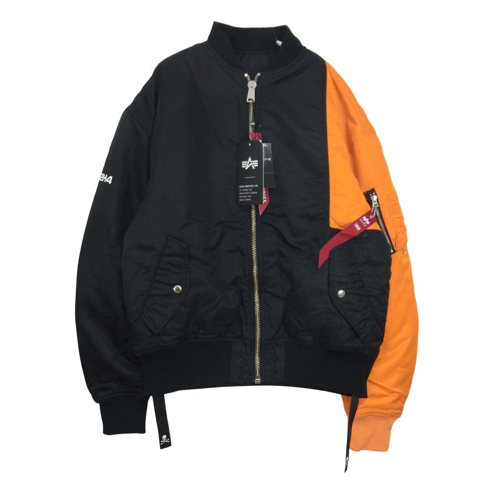 mastermind JAPAN マスターマインドジャパン 997-9211241 C2H4 X MASTERMIND WORLD BOMBER  JACKET ORANGE ボンバー ジャケット ブラック系 S【新古品】【未使用】【中古】