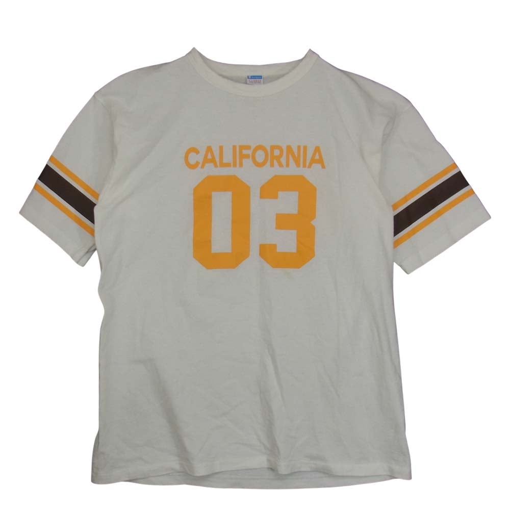 STANDARD CALIFORNIA スタンダードカリフォルニア × Champion チャンピオン フットボール Tシャツ ホワイト系 XL【中古】