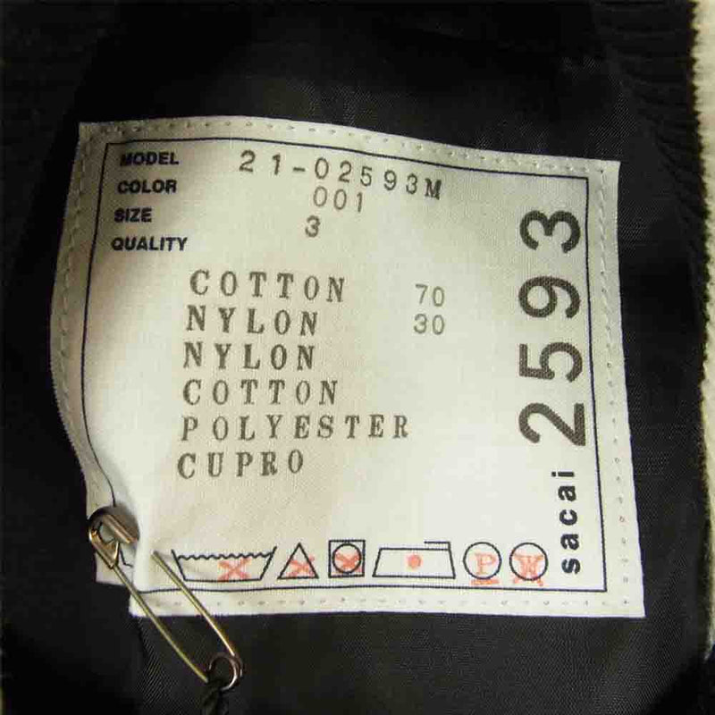 Sacai サカイ 21AW 21-02593Ｍ Cotton Oxford Blouson