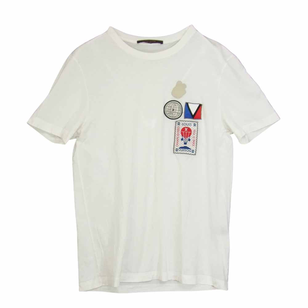 LOUIS VUITTON ルイ・ヴィトン 国内正規品 LVJ RM142M LVカップ ワッペン付き Tシャツ ホワイト系 S【中古】