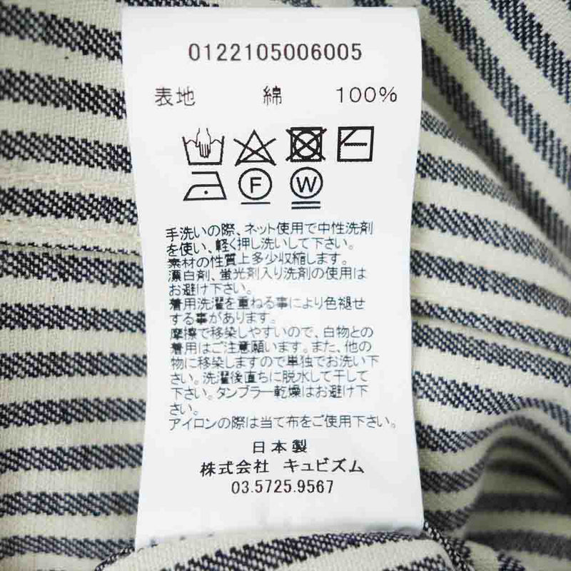 VISVIM ビズビム 22SS 0122105006005 SS COVERALL HICKORY UNWASHED ヒッコリー カバーオール  ストライプ 3【新古品】【未使用】【中古】