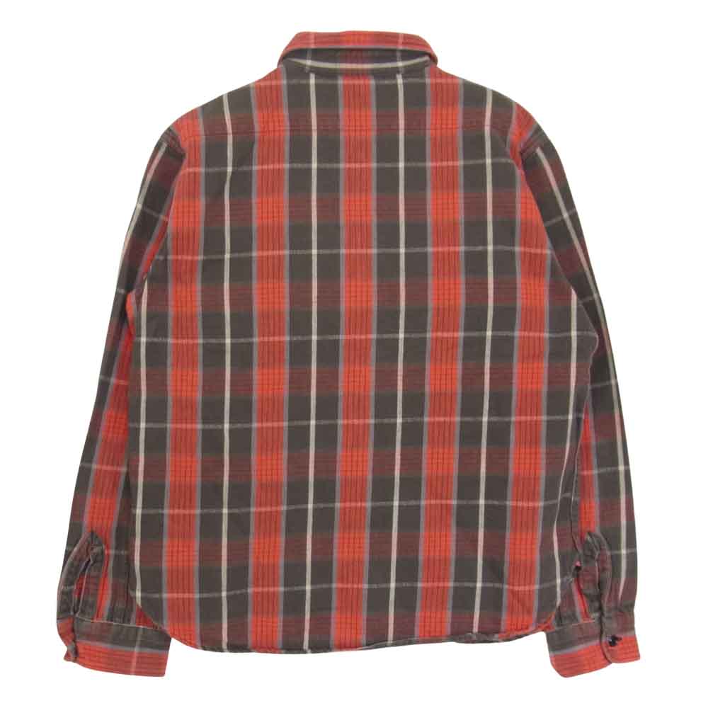 The Flat Head - FN-SNR-101L - Block Check Flannel Shirt - Red