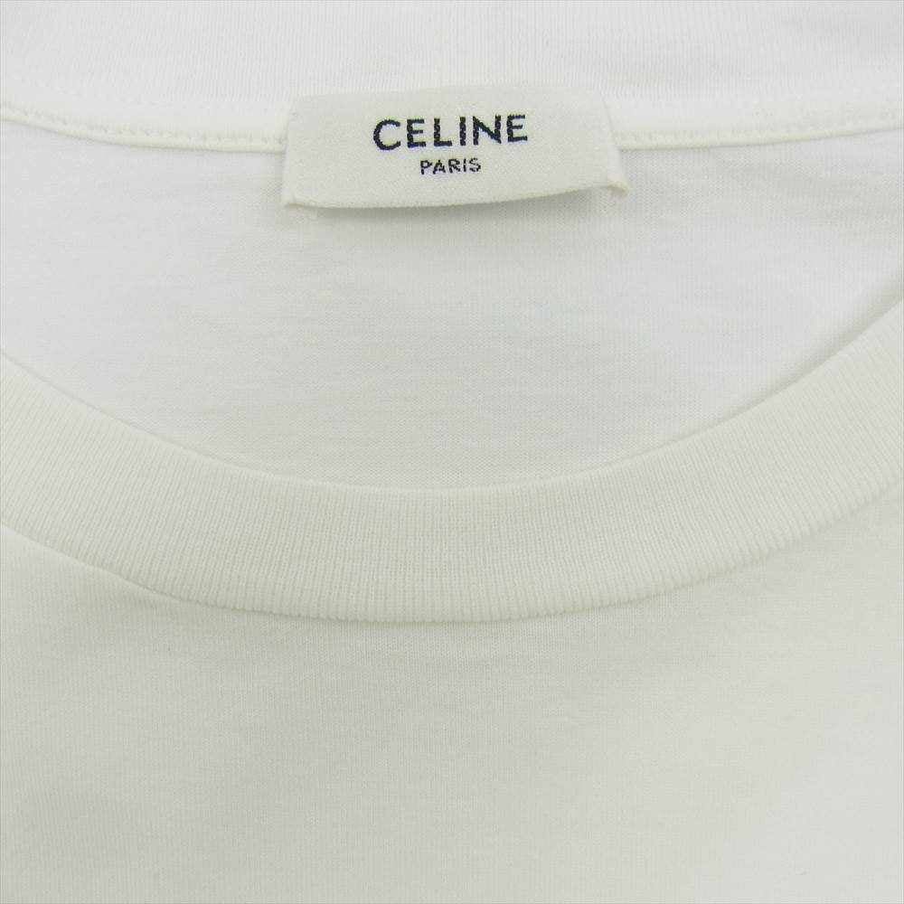 人気激安） CELINE Tシャツ L コットン BLK 2X10B671Q ロゴプリント