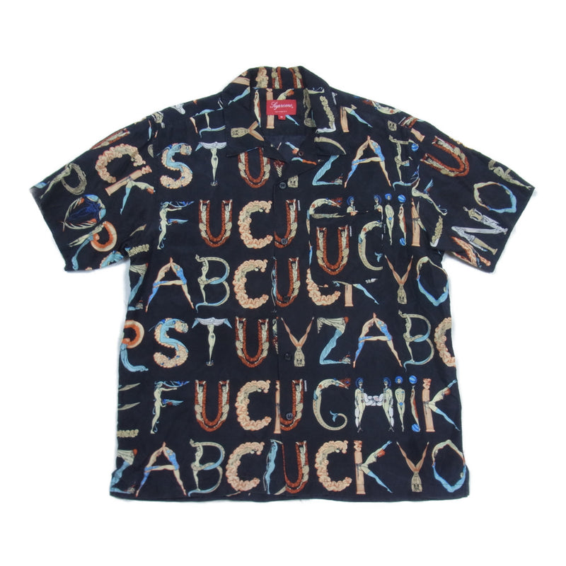 supreme alphabet silk shirt シュプリーム M equaljustice.wy.gov