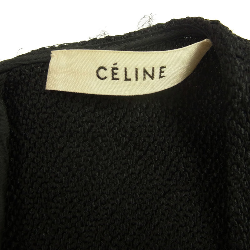 新品】レア celine セリーヌ 黒 ワンピース フィービー 34-