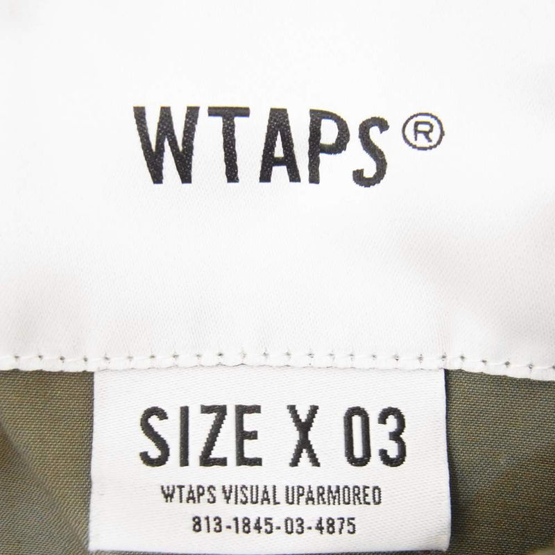 WTAPS ダブルタップス 20AW 202BRDT-JKM08 WTP NYLON COTTON RATINE SMOCK JACKET ナイロン  コットン ラチネ プルオーバー ジャケット カーキ系 03【中古】