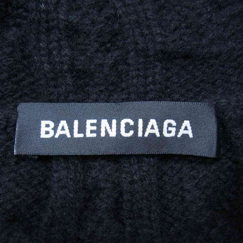 BALENCIAGA バレンシアガ 19AW 583189 WOVEN SWEATER Vネック ニット ブラック系 S【美品】【中古】