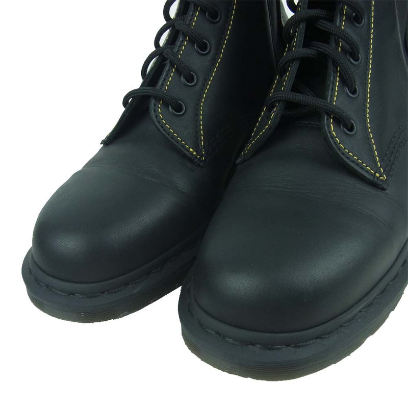 Yohji Yamamoto ヨウジヤマモト Dr.Martens ドクターマーチン 19AW AW006 HC-E04-761 6ホール サイドゴア  ブーツ ブラック系 UK9【美品】【中古】