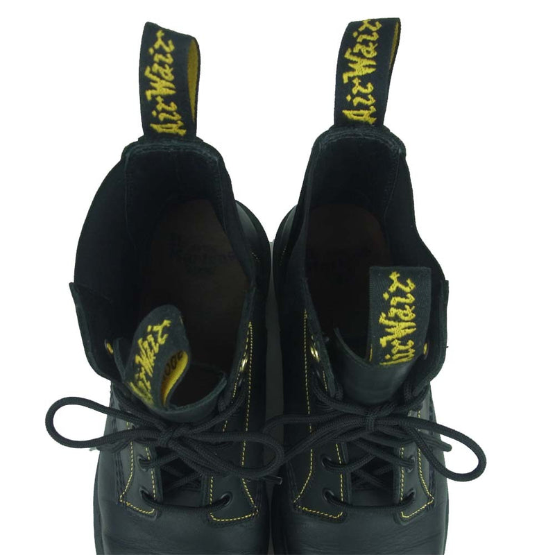 Yohji Yamamoto ヨウジヤマモト Dr.Martens ドクターマーチン 19AW AW006 HC-E04-761 6ホール サイドゴア  ブーツ ブラック系 UK9【美品】【中古】