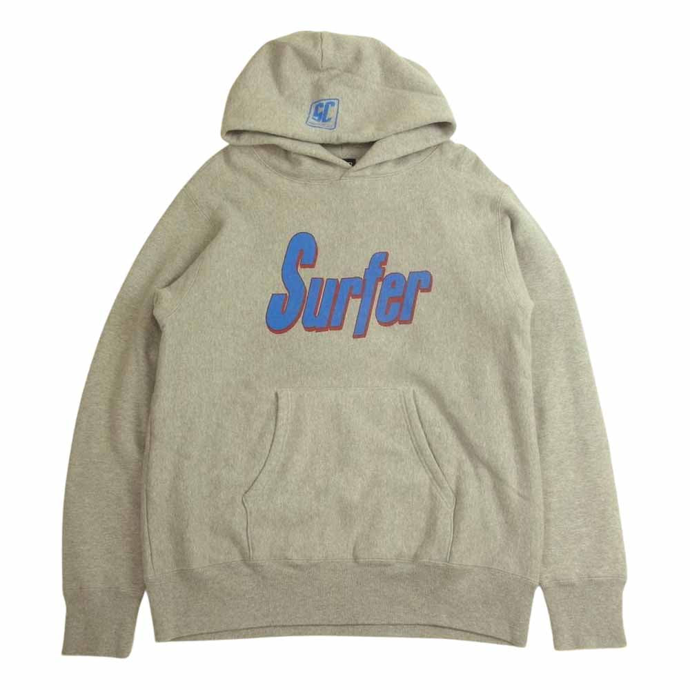 サブカルチャー SURFER HOODIE プリント プルオーバー パーカー フーディー グレー系 1【中古】