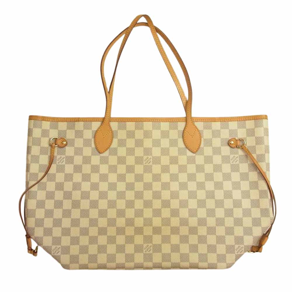 LOUIS VUITTON ルイ・ヴィトン N51107 ダミエアズール ネヴァーフル MM トートバッグ ホワイト系 グレー系【中古】