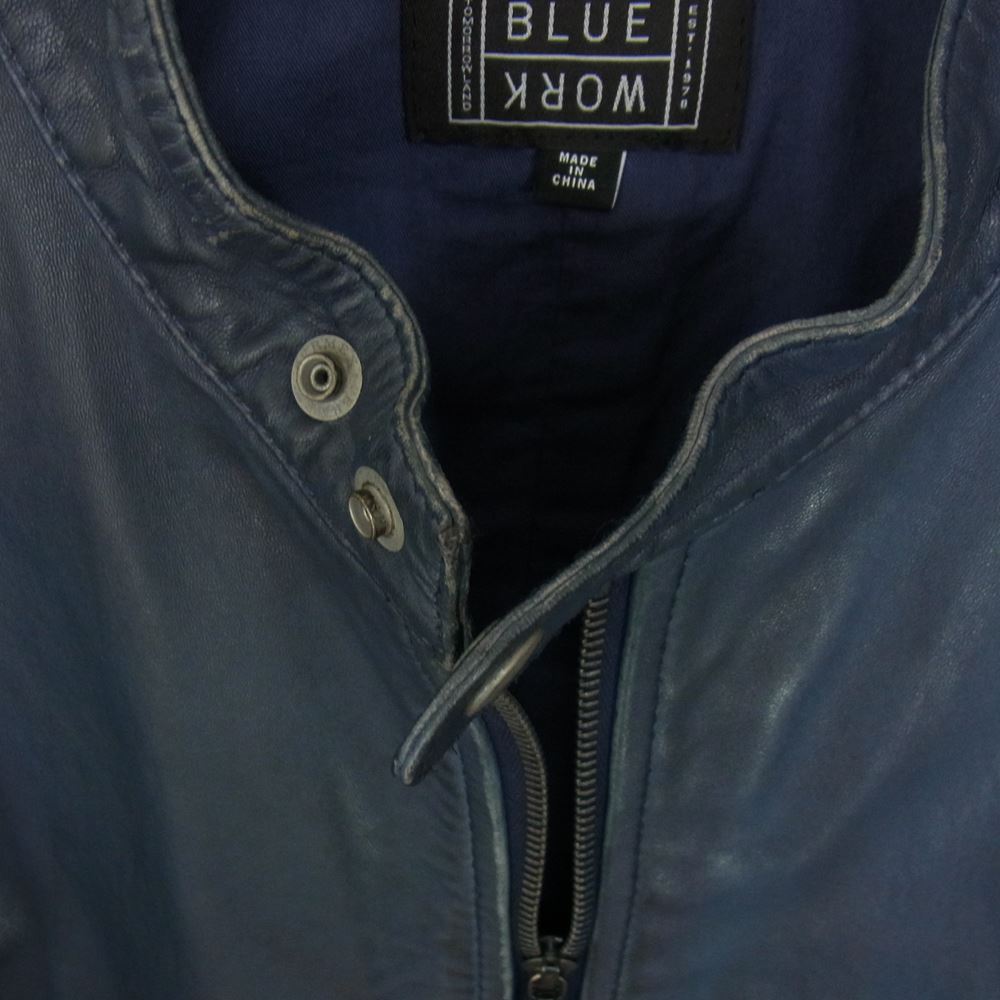 格安新品 □美品□定9万□ Blue Work ラムレザーHUNTINGジャケット□S