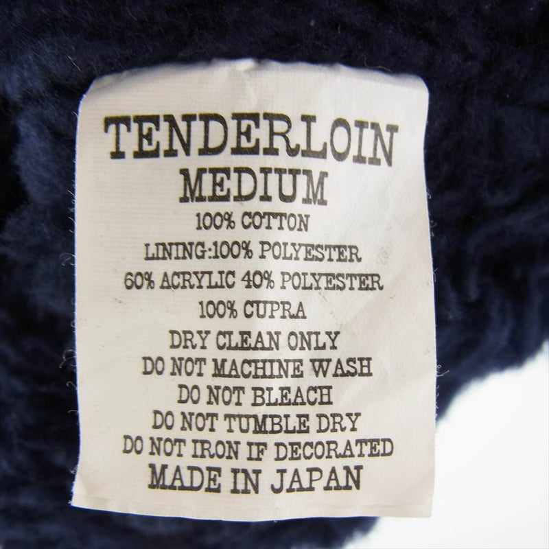 TENDERLOIN テンダーロイン T-CORDUROY BORDER JKT コーデュロイ ボーダー ボア ジャケット ネイビー系 M【中古】