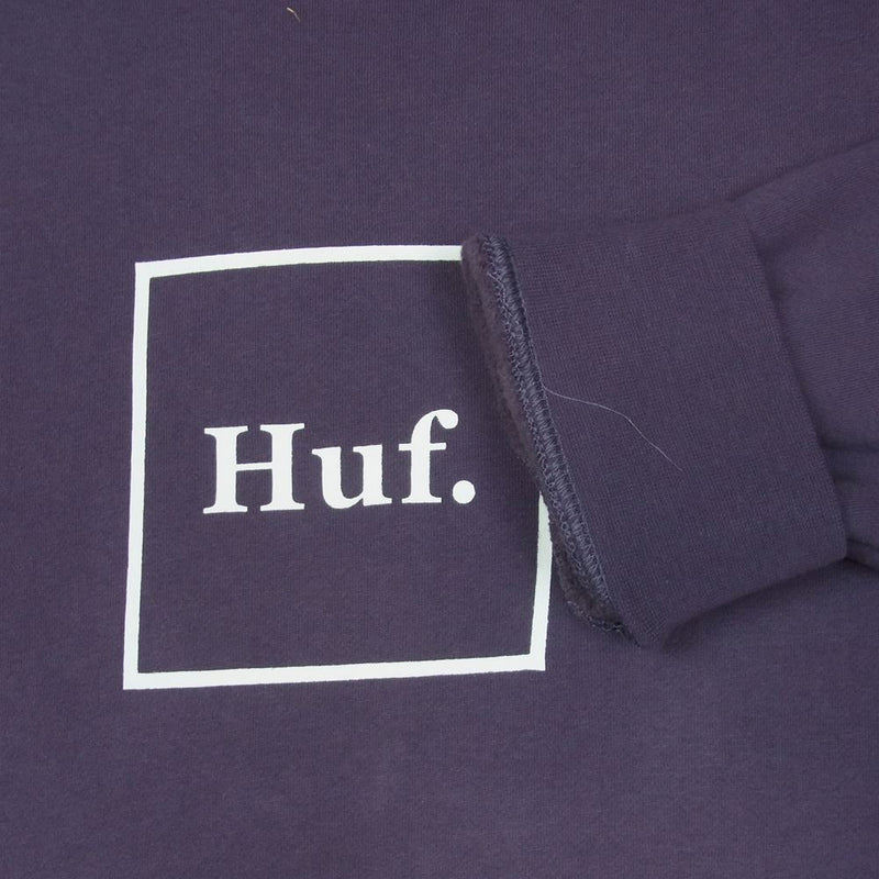 HUF ハフ 20HPF00098 BOX LOGO P/O HOODIE ボックス ロゴ プルオーバー フーディ パーカー 中国製 パープル系  XL【中古】