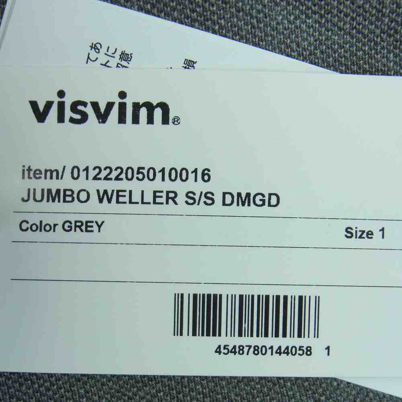 VISVIM ビズビム 22AW 0122205010016 JUMBO WELLER S/S DMGD ダメージ