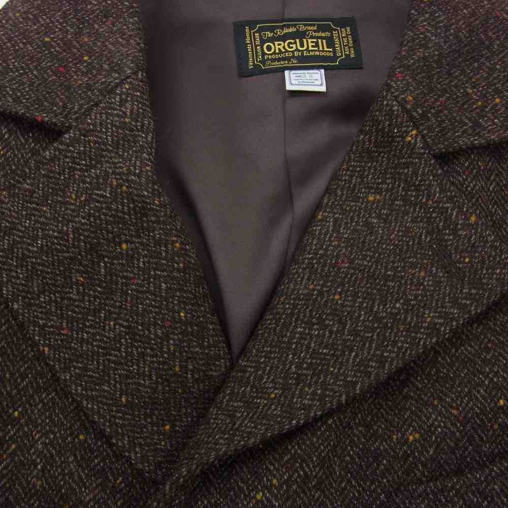 ORGUEIL オルゲイユ OR-4125 Herringbone Chester Field Coat ヘリンボンチェスターフィールドコート  ブラウン系 38【美品】【中古】