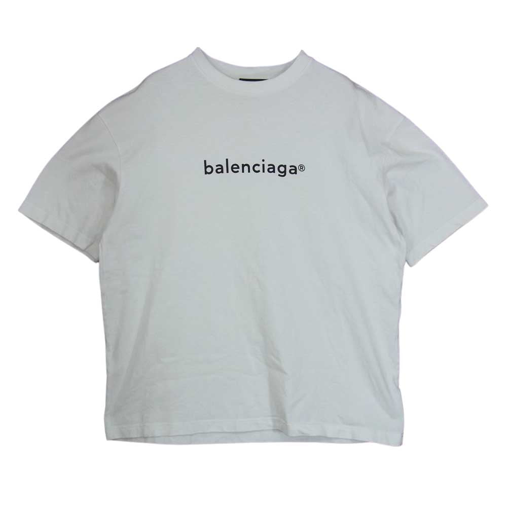 BALENCIAGA バレンシアガ 21SS 612966 クルーネック ロゴ プリント T