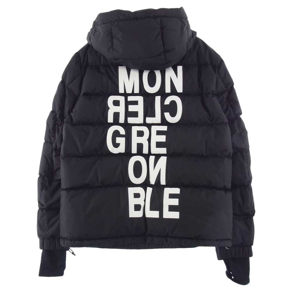 MONCLER モンクレール E20974188405 国内正規品 GRENOBLE ISORNO イゾルノ バックロゴ プリント ダウンジャケット  ブラック系 TG2【中古】