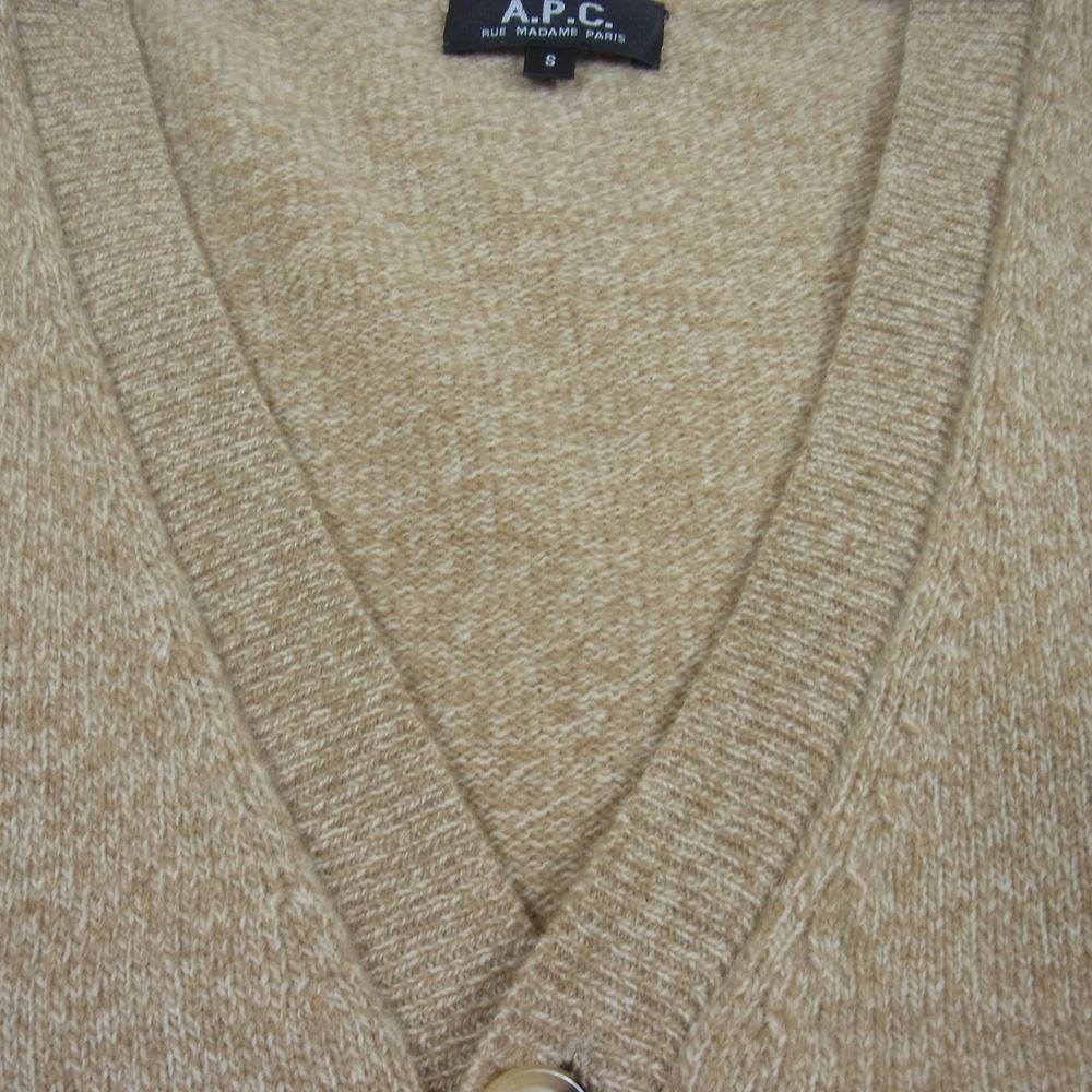 A.P.C アーペーセー ローゲージニット カーディガン M キャメル