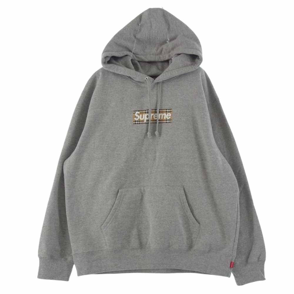 高価値 SUPREME シュプリーム ×Burberry 22SS Box Logo Hooded