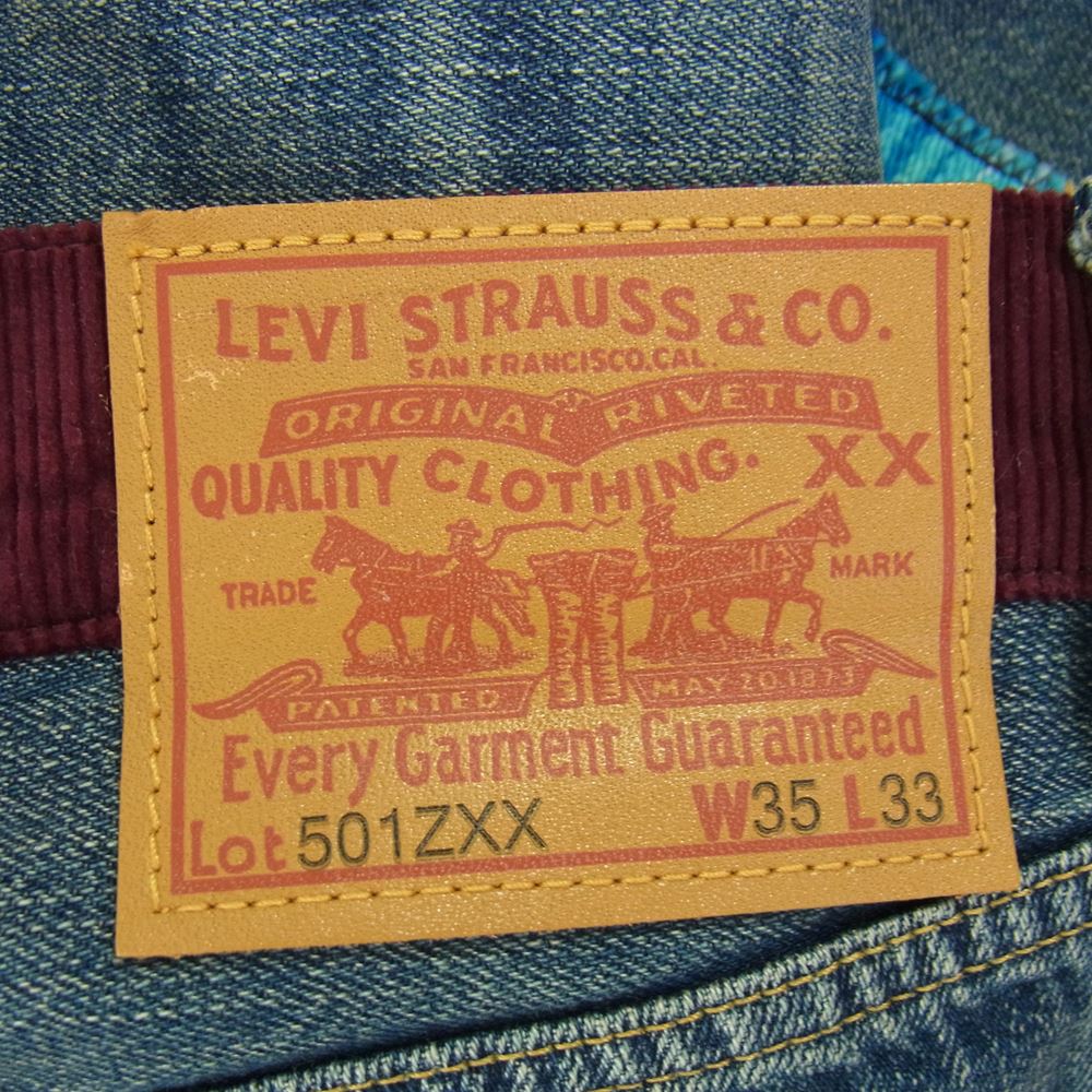 JUNYA WATANABE COMME des GARCONS MAN ジュンヤワタナベコムデギャルソンマン Levi's リーバイス 22AW  WJ-P201 多素材切替 パッチワーク デニムパンツ インディゴブルー系 W35【中古】