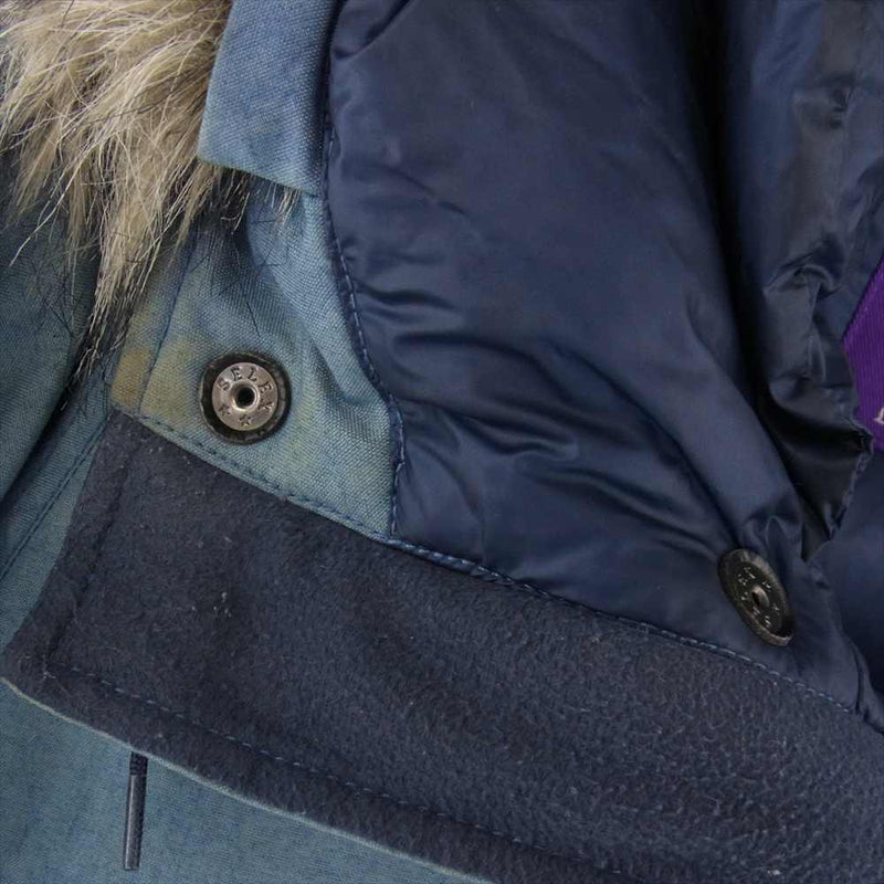 THE NORTH FACE ノースフェイス ND2470N RHC ロンハーマン 別注 PURPLE LABEL パープル レーベル フーディ  ダウン コート ライトブルー系 L【中古】