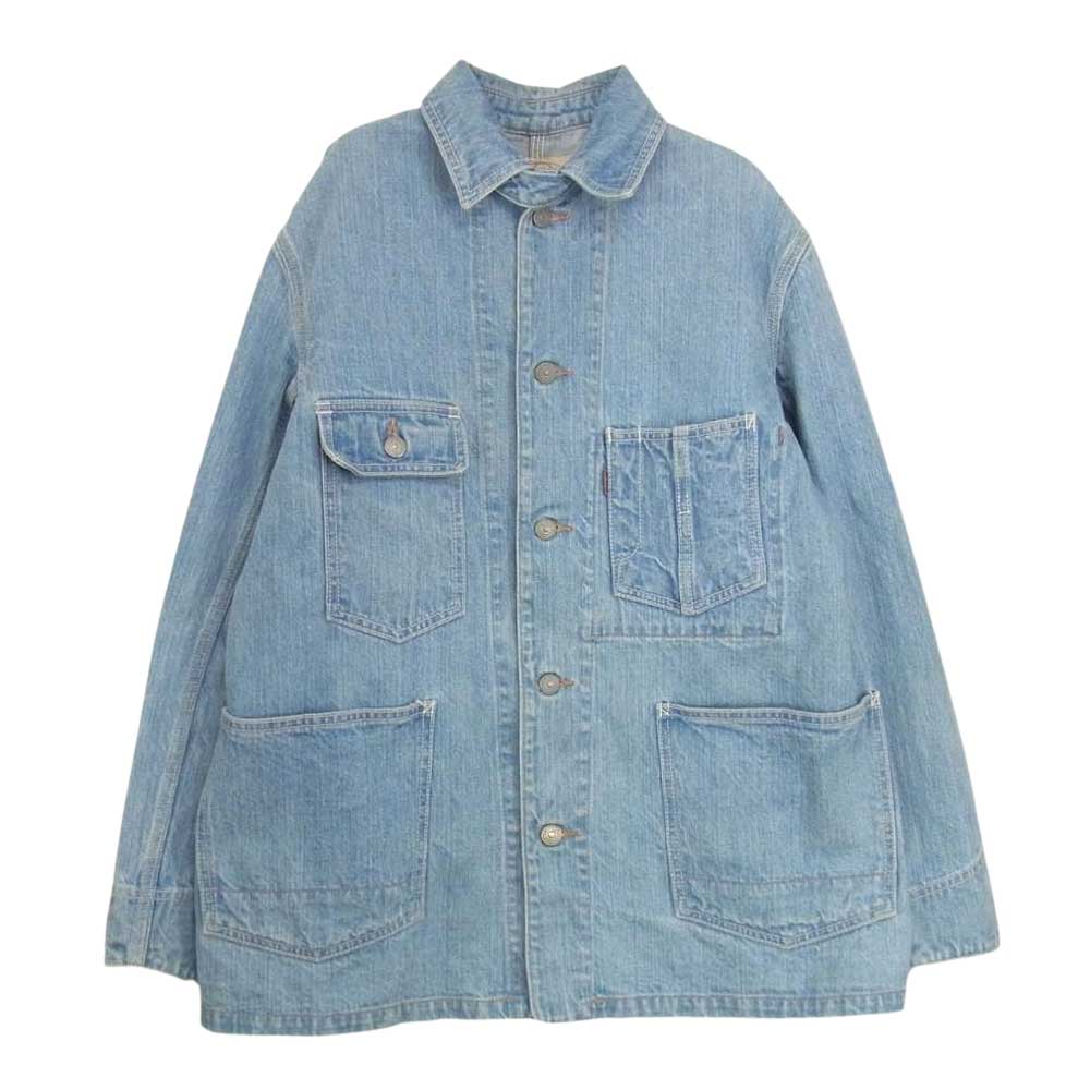 EVISU エヴィス Lot1113 デニム カバーオール ジャケット インディゴブルー系 40【中古】