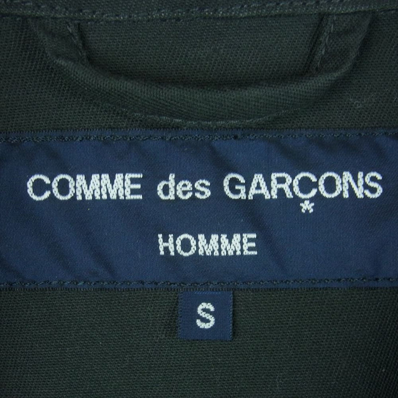 COMME des GARCONS HOMME コムデギャルソンオム 20SS HE-J020 綿ストレッチ ツイル カモ切替 ジップ ブルゾン  コーチ ジャケット ダークグレー系 ブラック系 S【中古】