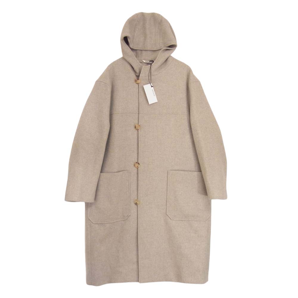 AURALEE オーラリー A20AC03LM LIGHT MELTON HOODED COAT ライト メルトン フーデット コート ベージュ系  o【美品】【中古】