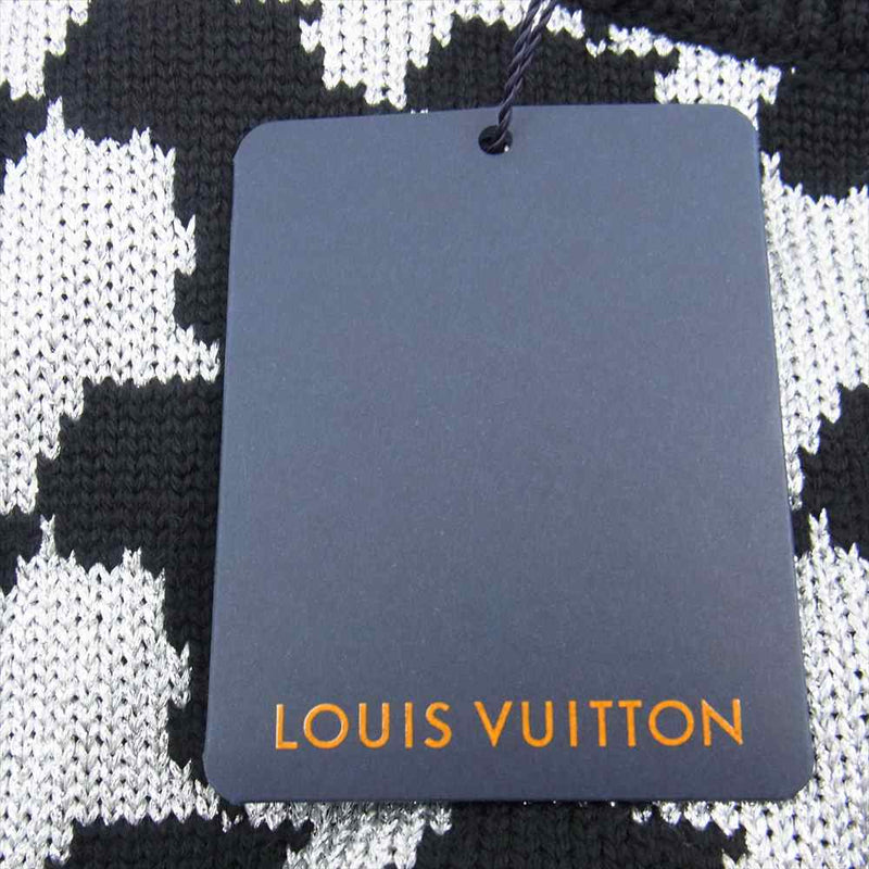 LOUIS VUITTON ルイ・ヴィトン 19AW 1A5PBX ルレックスジャガード LVサークル金具 長袖 ニット マルチカラー系 ブラック系  シルバー系 L【極上美品】【中古】