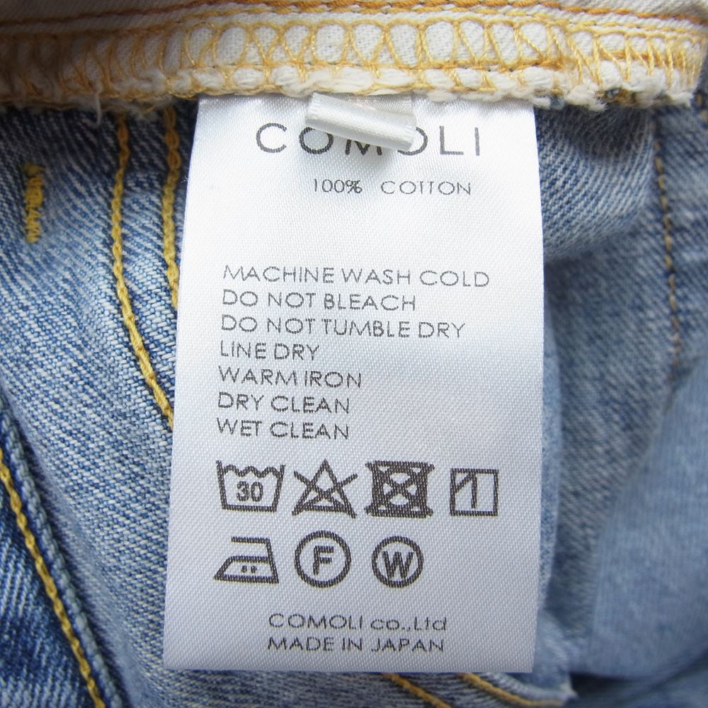 開店記念セール！】 COMOLI 22AW デニム5Pパンツ ブリーチ サイズ1 W03