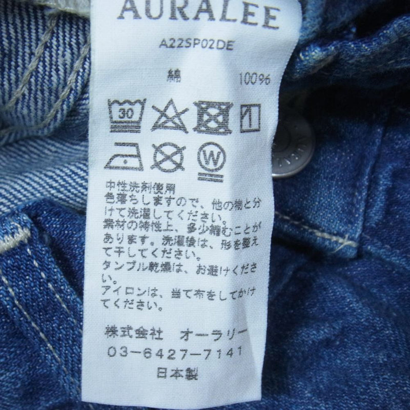 AURALEE オーラリー デニムパンツ 22SS A22SP02DE SELVEDGE FADED