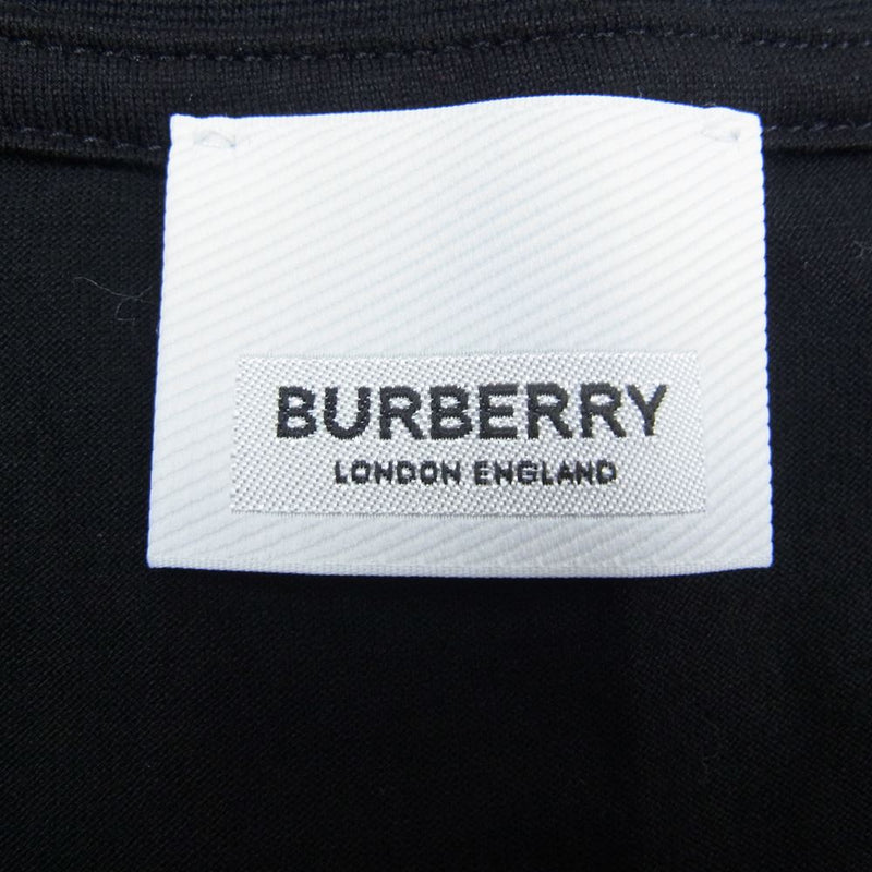 BURBERRY バーバリー 8026016 ロゴ プリント Tシャツ 半袖 ブラック系 S【美品】【中古】