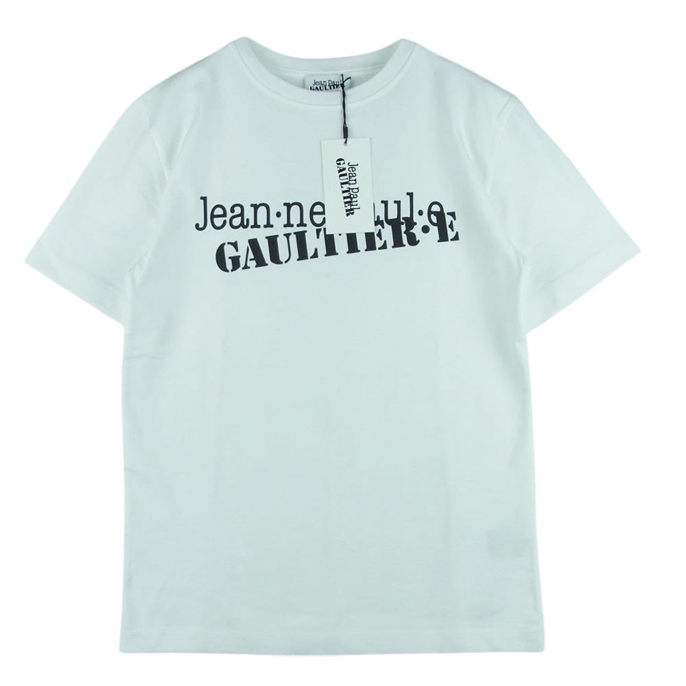 JEAN-PAUL GAULTIER ジャンポールゴルチエ Incluslve Logo T-Shirt ロゴ プリント 半袖 Tシャツ ホワイト系  ブラック系 XS【美品】【中古】