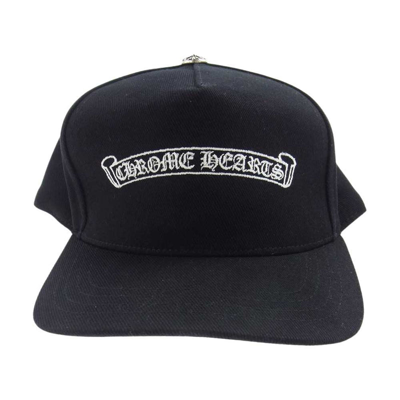 CHROME HEARTS クロムハーツ（原本無） 国内正規品 TRUCKER CAP トラッカー スクロール ラベル キャップ ブラック系【中古】