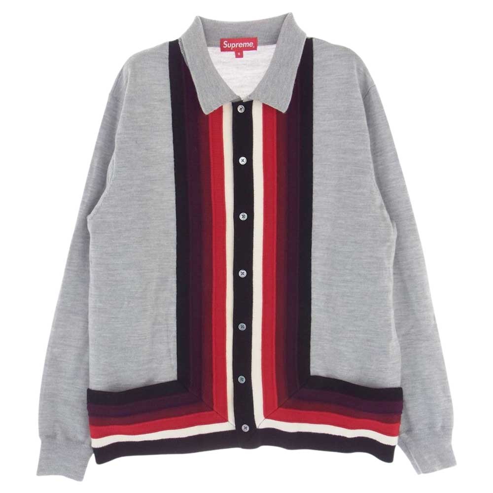 Supreme シュプリーム 19SS Corner Stripe Polo Sweater カーディガン