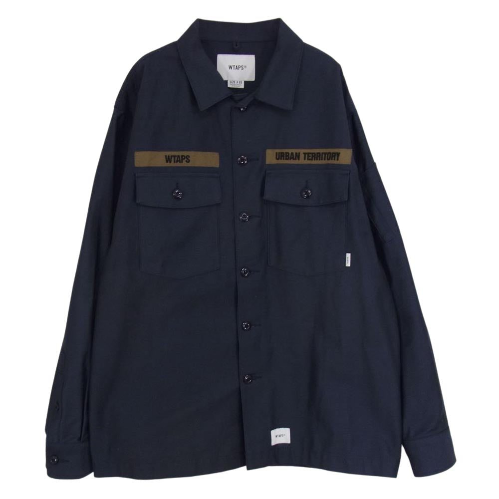 マラソン限定！ポイント5倍 美品 WTAPS BUDS 202BRDT-SHM01 ネイビー