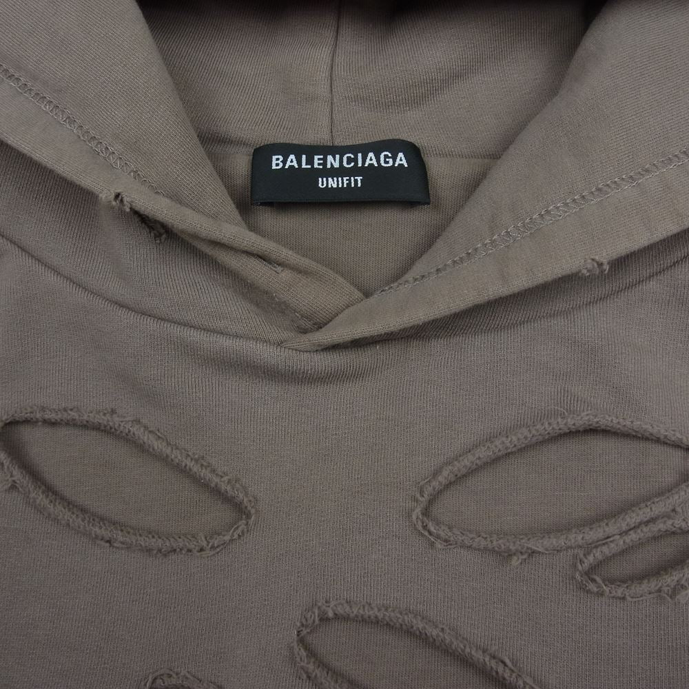 流行 BALENCIAGA バレンシアガ サイズ:XXS 21SS Caps Destroyed Hoodie