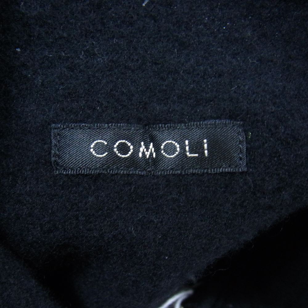 COMOLI コモリ 22AW W03-02011 縮絨ウール ハーフジップ シャツ ウール