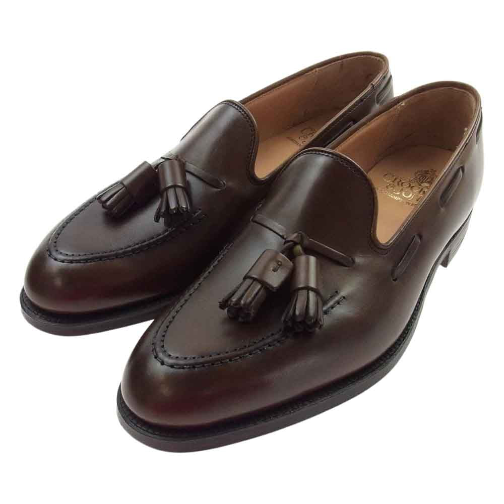 CROCKETT&JONES クロケットアンドジョーンズ 6212-1095-01 キャベンディッシュ3 タッセル ローファー シューズ 革靴  ブラウン系 25.5㎝/7E【極上美品】【中古】