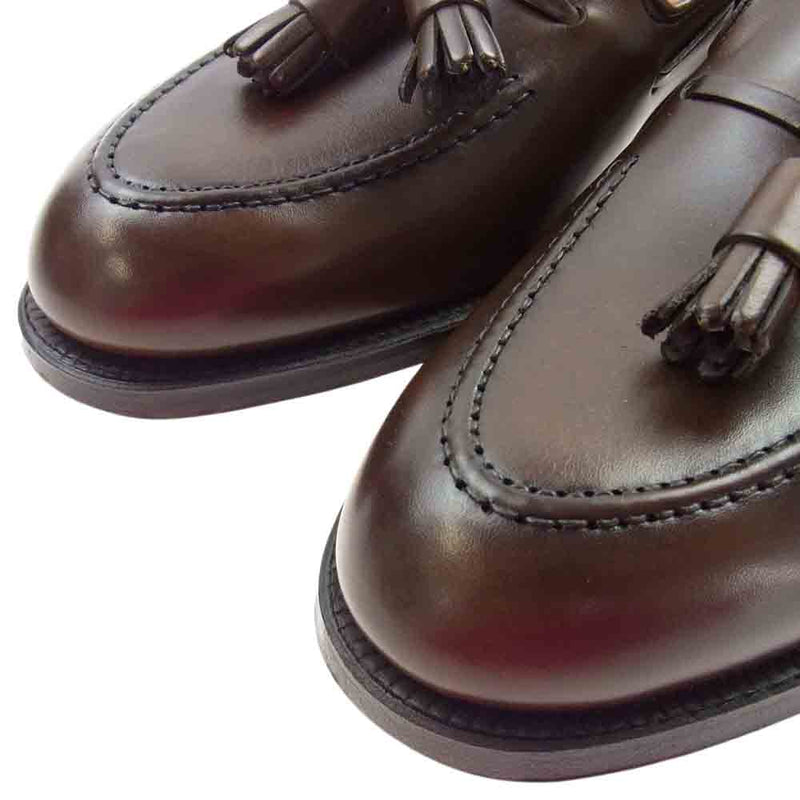 CROCKETT&JONES クロケットアンドジョーンズ 6212-1095-01 キャベンディッシュ3 タッセル ローファー シューズ 革靴  ブラウン系 25.5㎝/7E【極上美品】【中古】