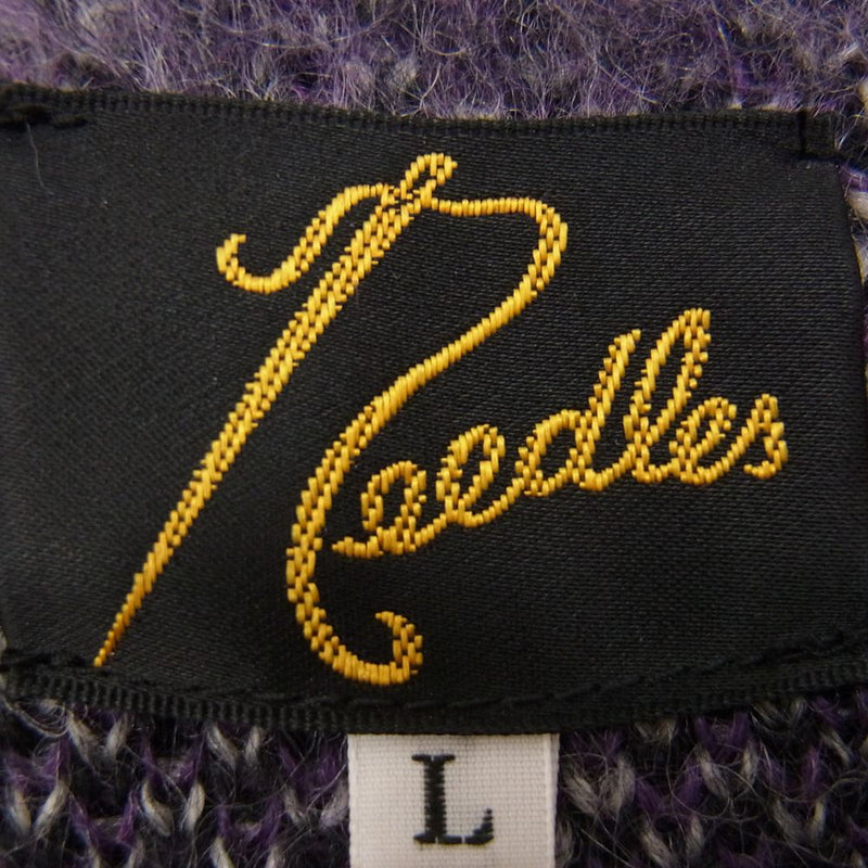 Needles ニードルス DI212 Mohair Sweater Leopard レオパード モヘア ニット セーター グレー系 L【中古】