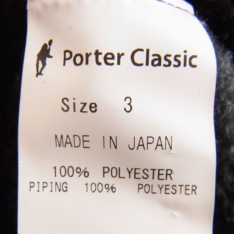 PORTER CLASSIC ポータークラシック FLEECE SHIRT JACKET オーバーサイズ フリース シャツ ジャケット ブラック系  3【中古】