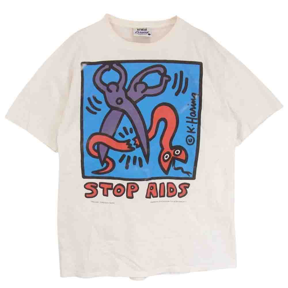 ヴィンテージ 90s Keith Haring STOP AIDS Tee キース へリング T