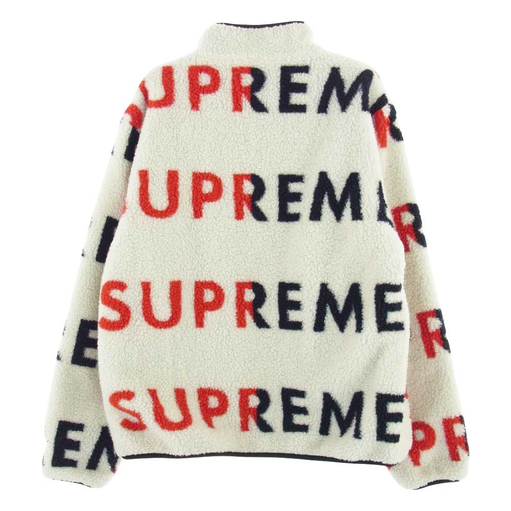 XL supreme Reversible Logo Fleece Jacket