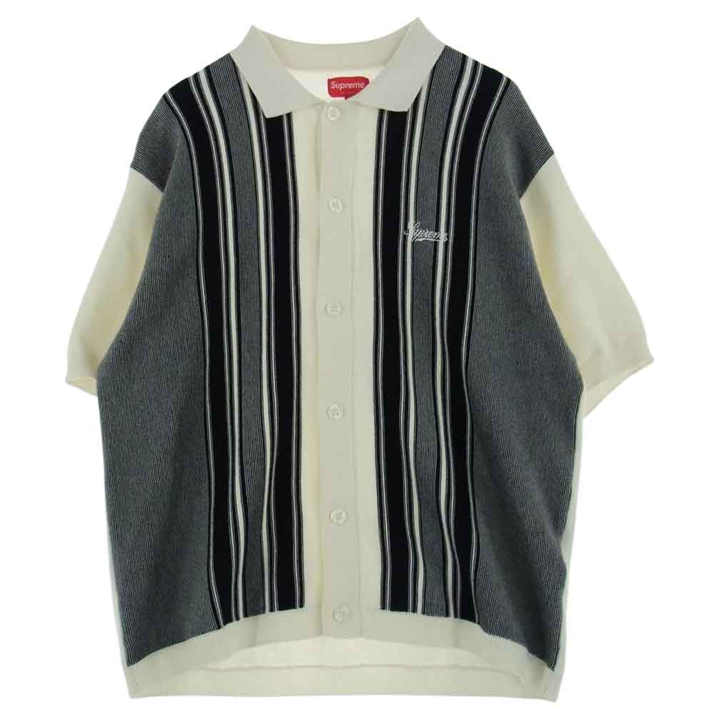 のサイズ∍ supreme 22ss stripe button up polo Lサイズ れなし