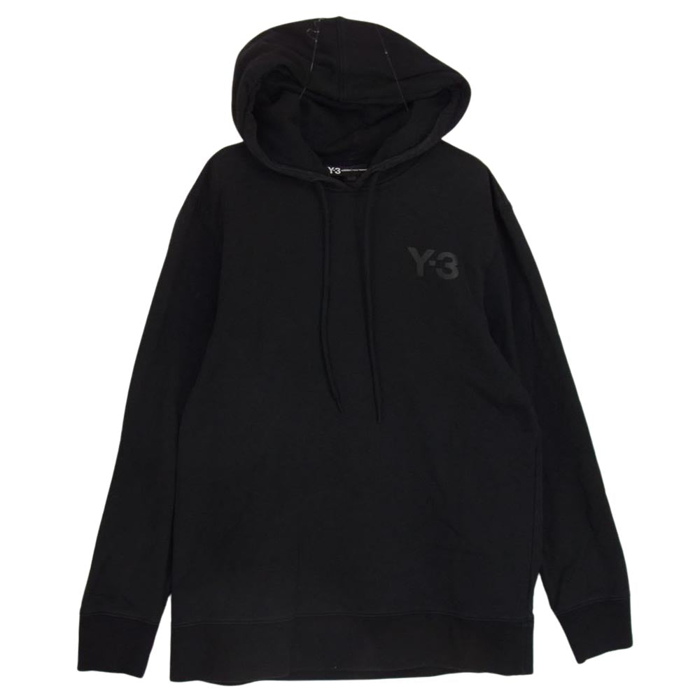 Y-3 Yohji Yamamoto ワイスリー ヨウジヤマモト CY6896 M CL HOODY LF ロゴ スウェット パーカー ブラック系  XL【中古】