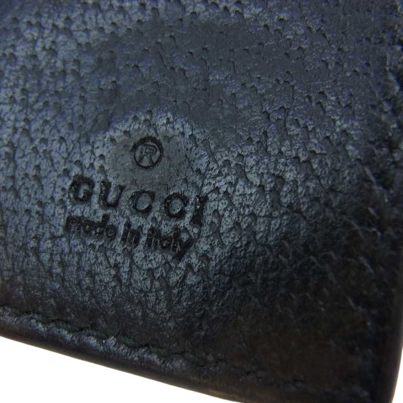 GUCCI グッチ 435305 GGマーモント レザー 6連 キーケース ブラック系