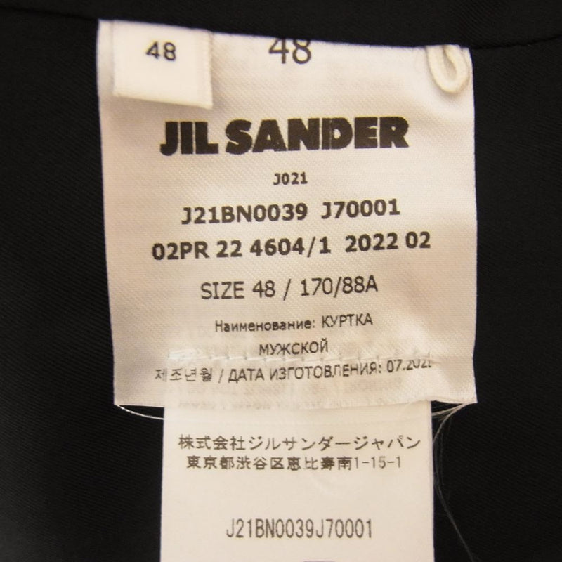 JIL SANDER 22aw 中綿 OUTER SHIRT 黒 サイズ48