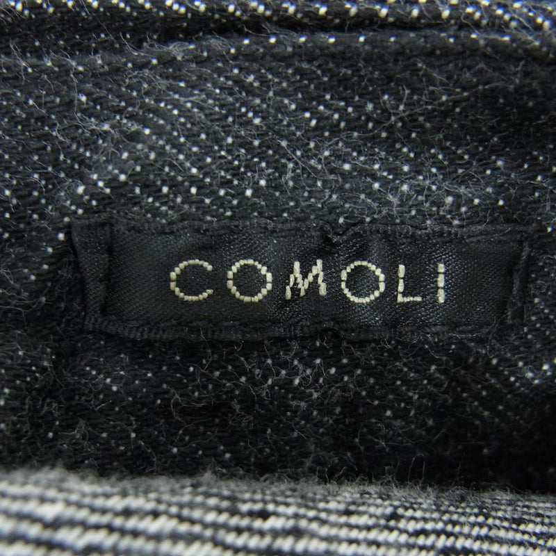 17日まで【定価¥37400】comoli ベルテッドデニム ブラックエクリュ